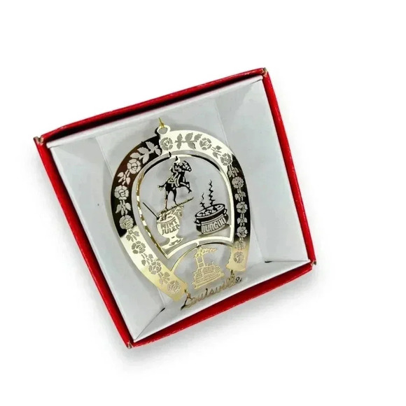 NATION'S TREASURES LOUISVILLE Ornament Gold tone 24k finish brass 3X2" - Picture 5 of 8